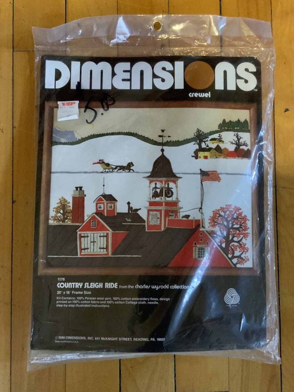Vintage Dimensions Crewel Embroidery Kit "Country Sleigh Ride"